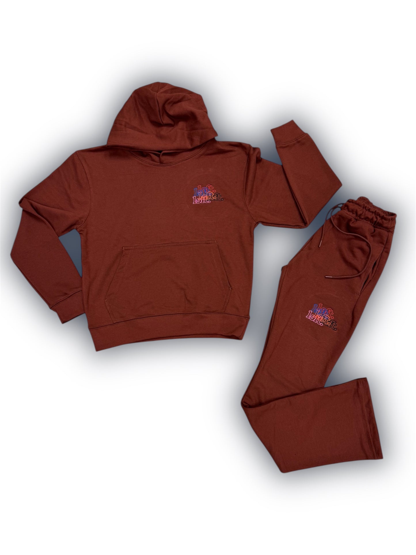 left. Multi Logo Sweatsuit